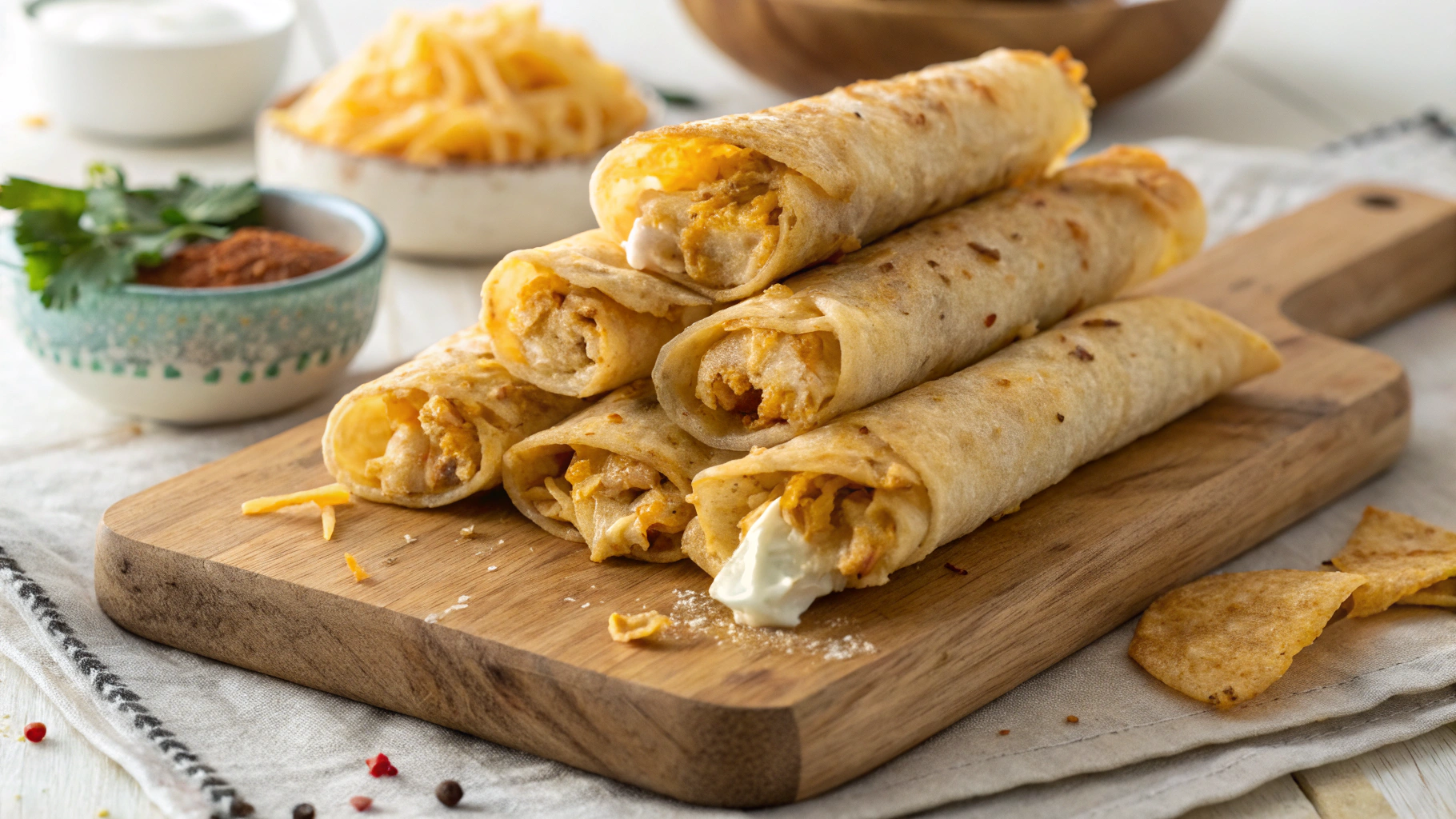 Easy Baked Chicken Taquitos