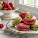 Luxurious Raspberry Pistachio Macarons