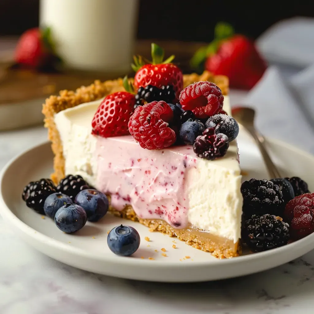 5-Minute No-Bake Mixed Berry Cheesecake