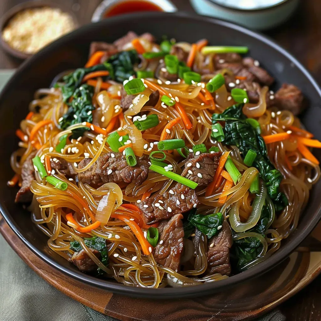 Authentic Korean Japchae Recipe: Delicious Stir-Fried Glass Noodles