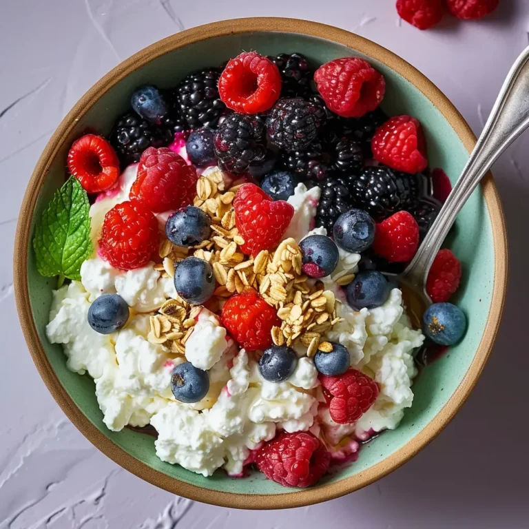 Berry Cottage Cheese Salad Recipe with Fresh Summer Berries