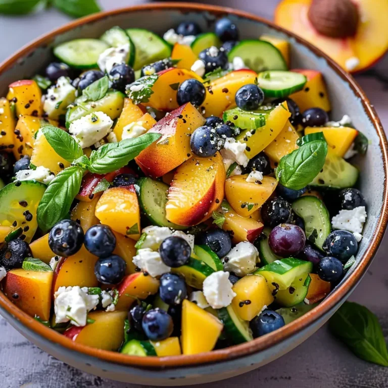 Blueberry Peach Salad with Feta: Refreshing Summer Recipe