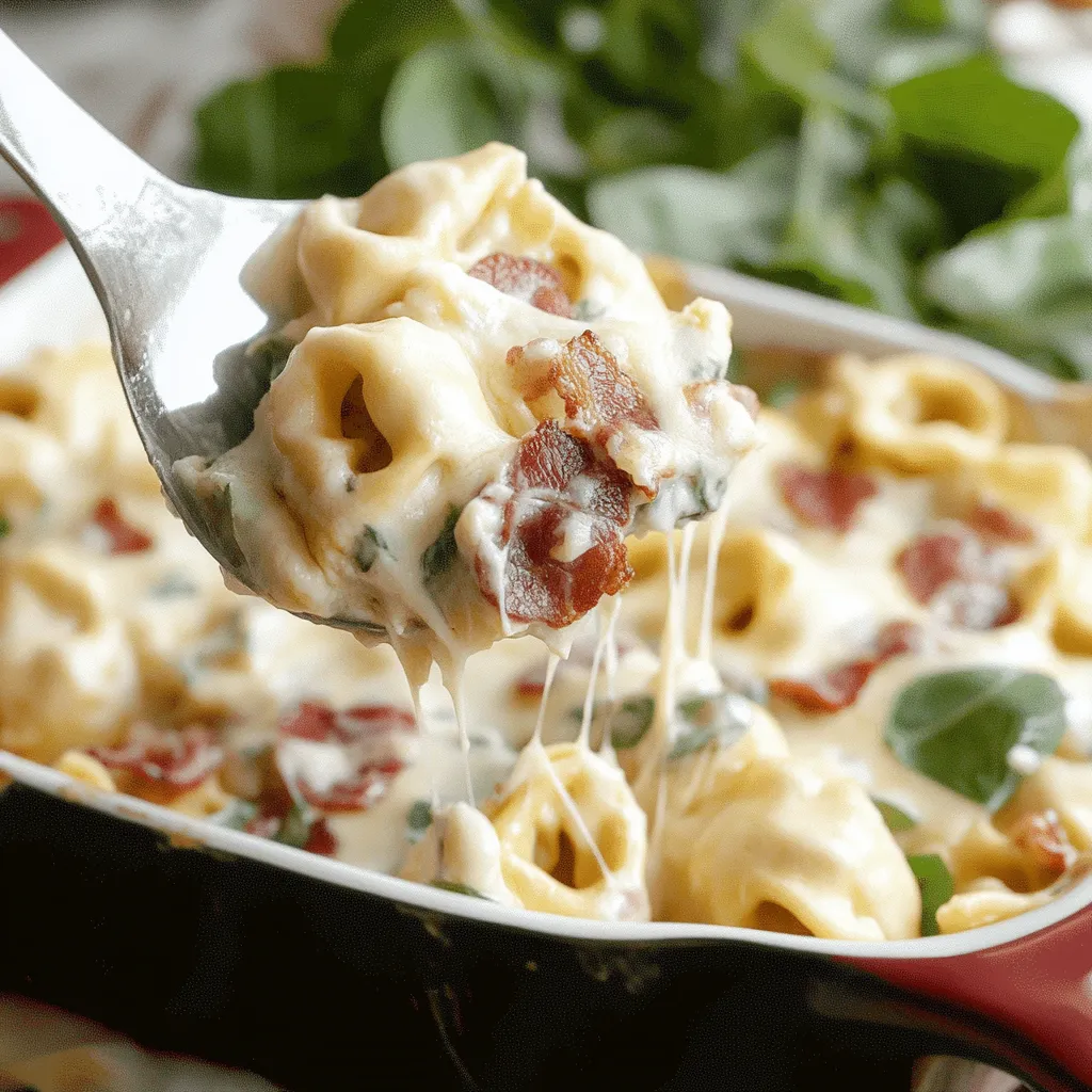 Cheesy Bacon Tortellini Bake Recipe