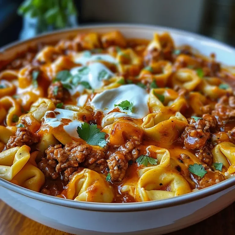 Cheesy Beef Enchilada Tortellini Recipe
