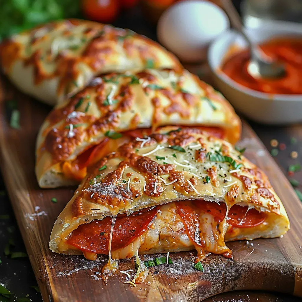 Cheesy Pepperoni Calzone Recipe