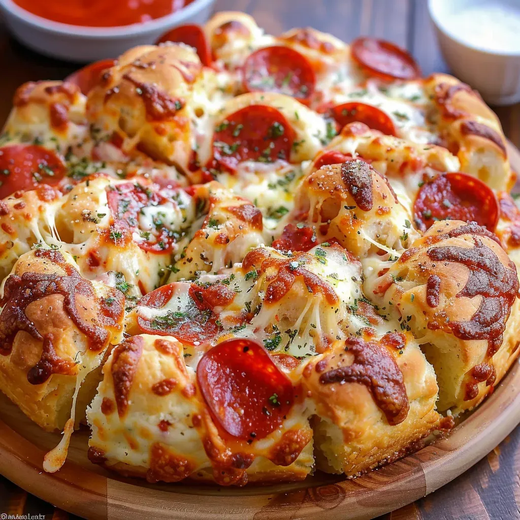 Cheesy Pepperoni Pizza Monkey Bread Recipe