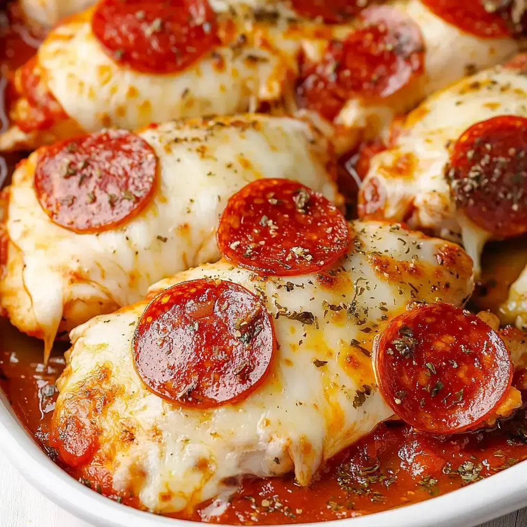 Cheesy Pizza Stuffed Chicken Breast