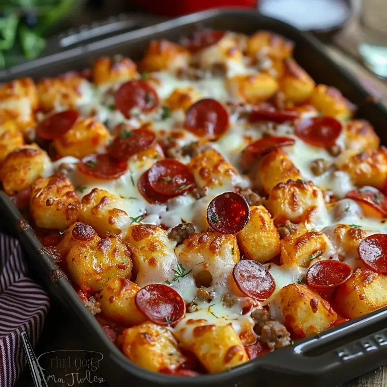 Cheesy Pizza Tater Tot Casserole