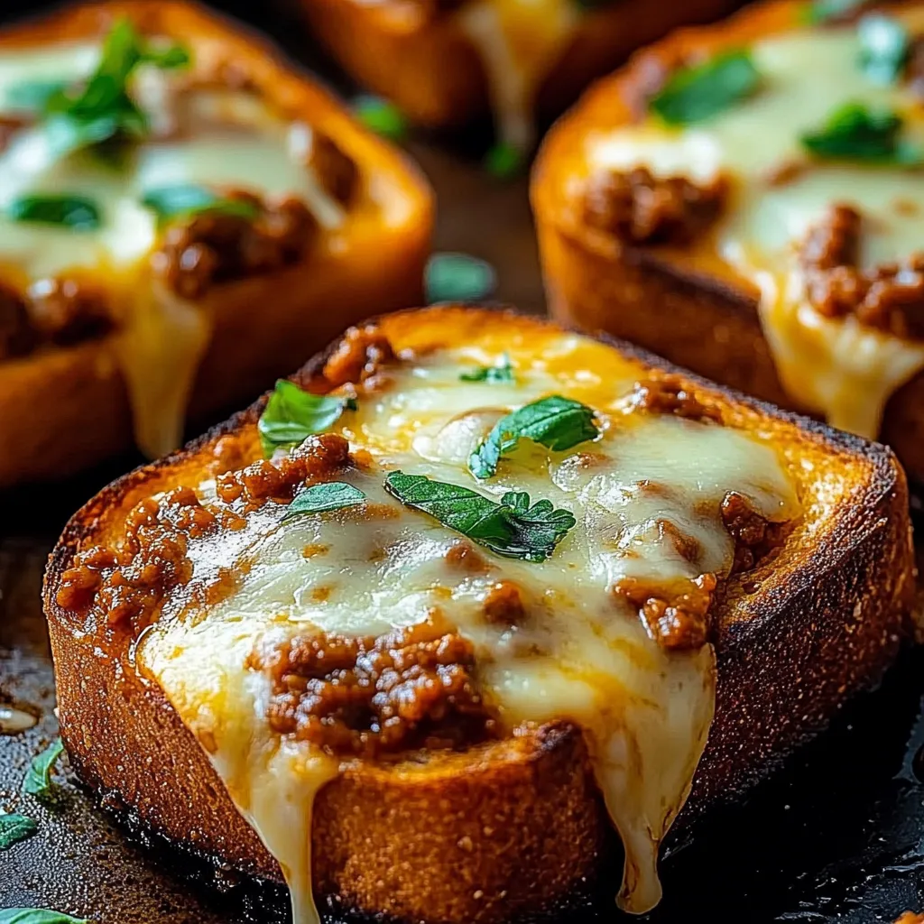 Cheesy Sloppy Joe Toast: Easy Recipe!