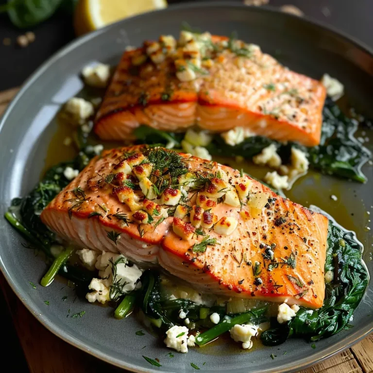 Cheesy Spinach Stuffed Salmon: Easy Recipe