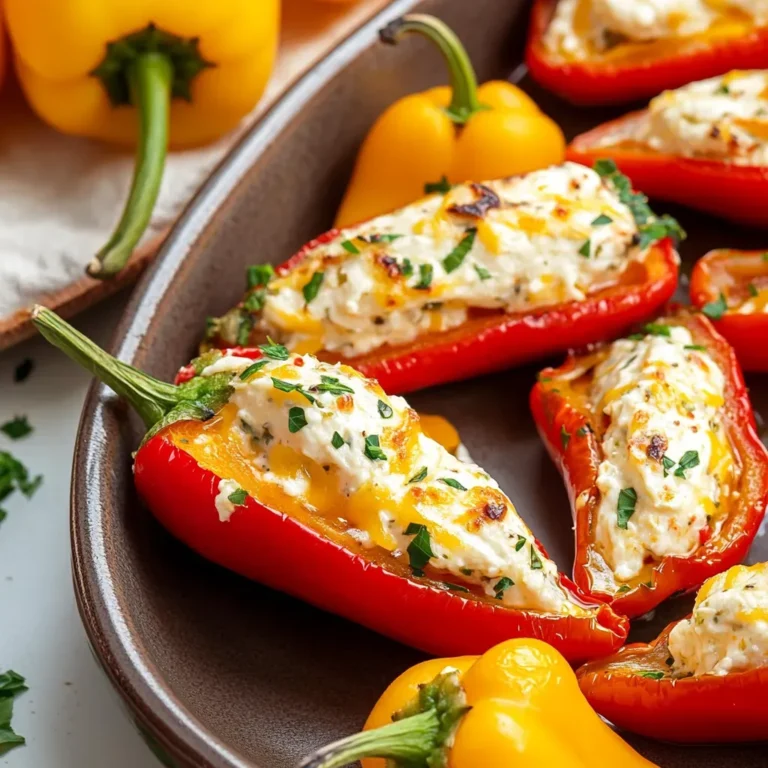 Cheesy Stuffed Mini Peppers: Creamy Appetizer Recipe