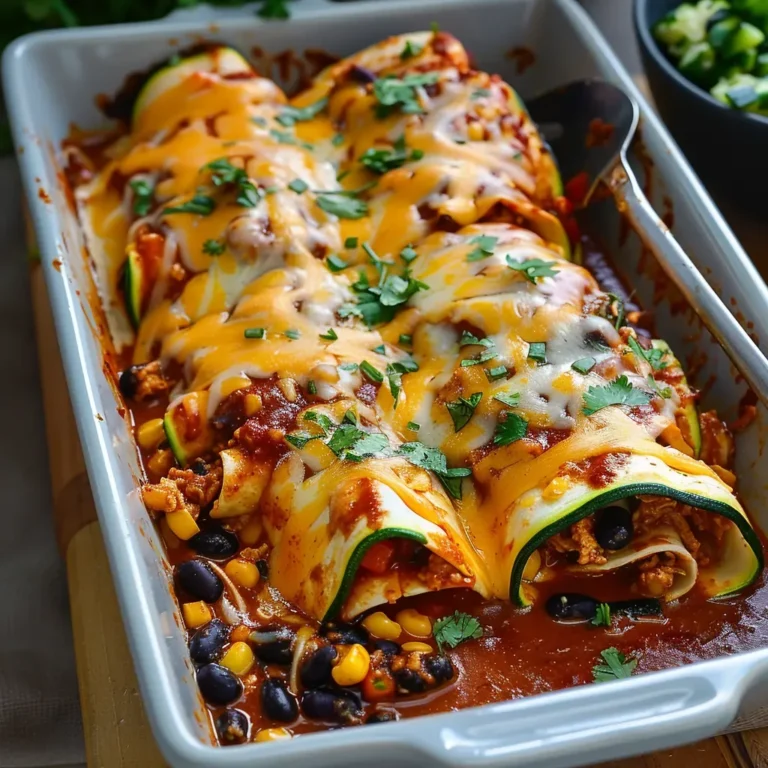 Cheesy Zucchini Enchilada Roll-Ups Recipe