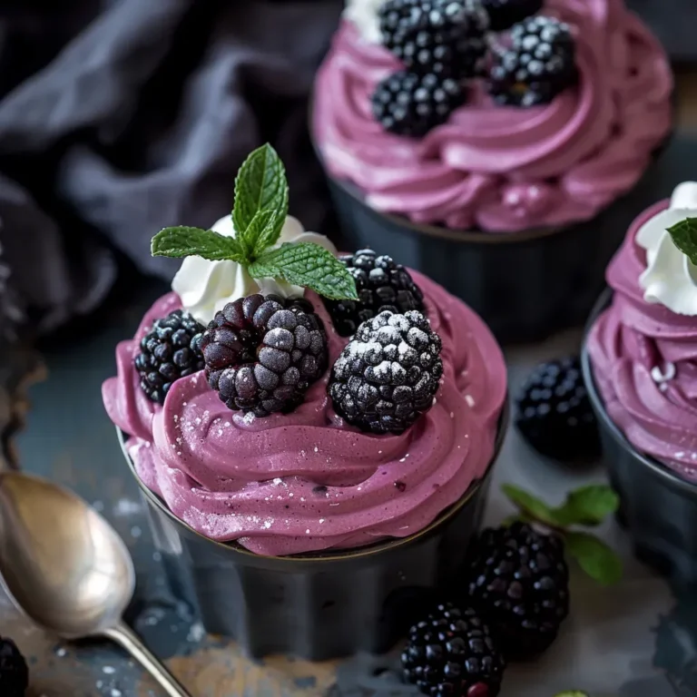 Creamy Blackberry Mousse: Decadent Dessert Recipe