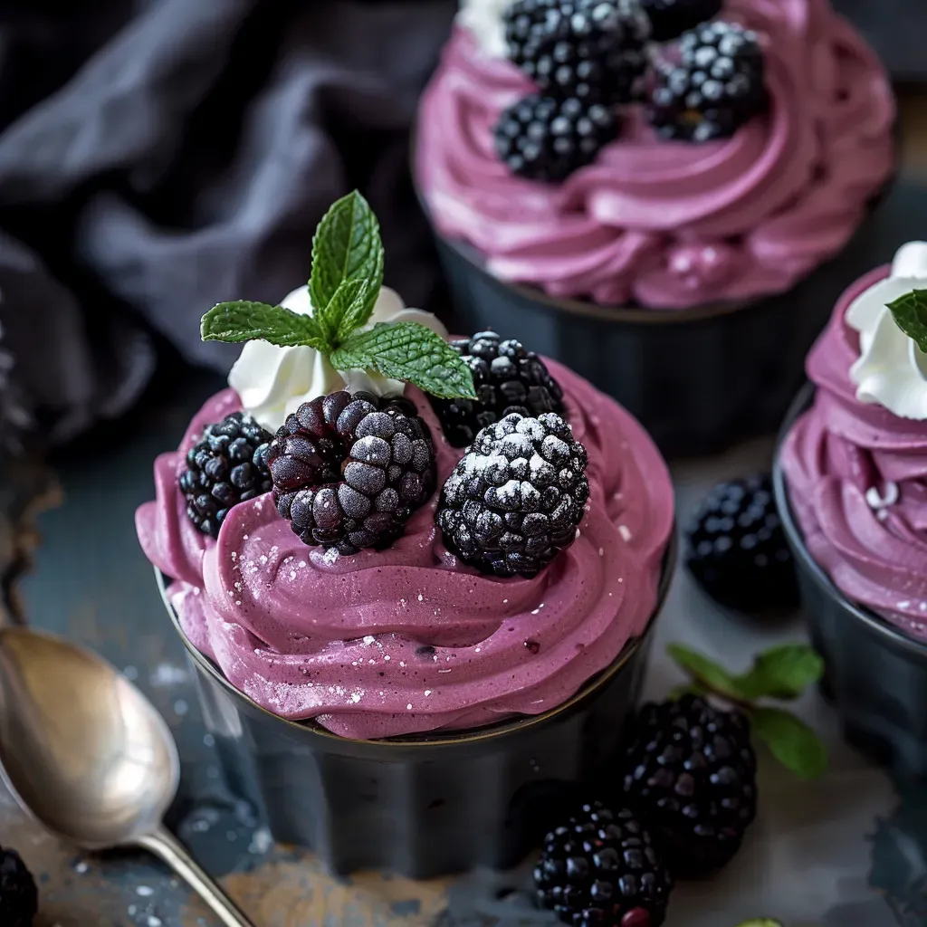 Creamy Blackberry Mousse: Decadent Dessert Recipe