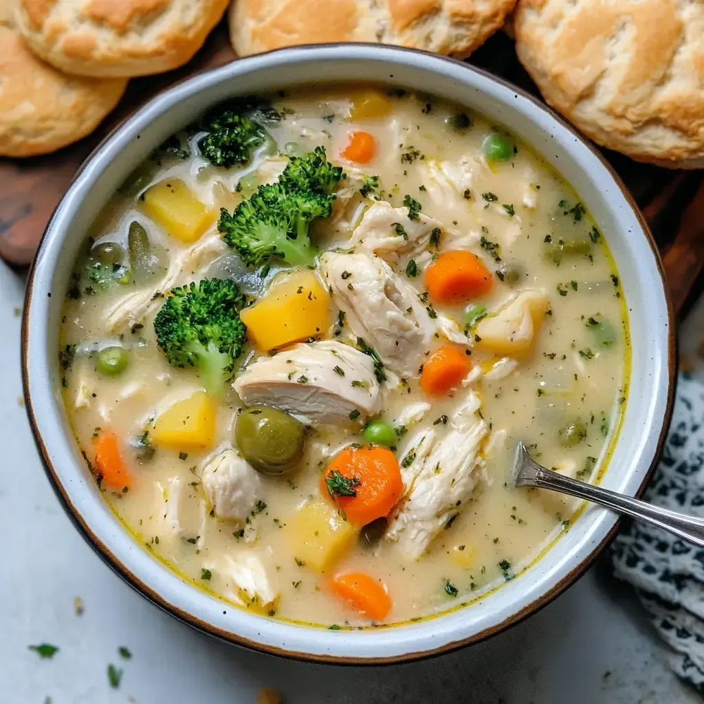 Creamy Chicken Pot Pie Soup Recipe