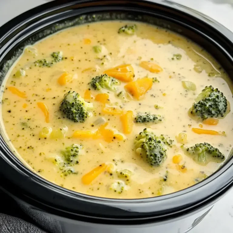 Creamy Slow Cooker Broccoli Cheese Soup