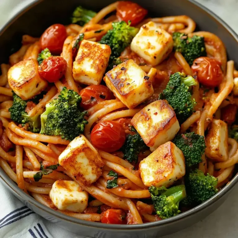 Crispy Halloumi Pasta Recipe