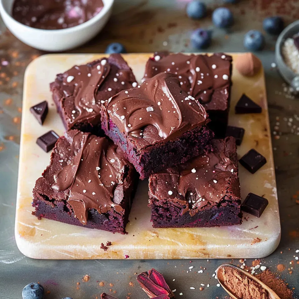 Decadent Beetroot Brownies with Chocolate Avocado Frosting
