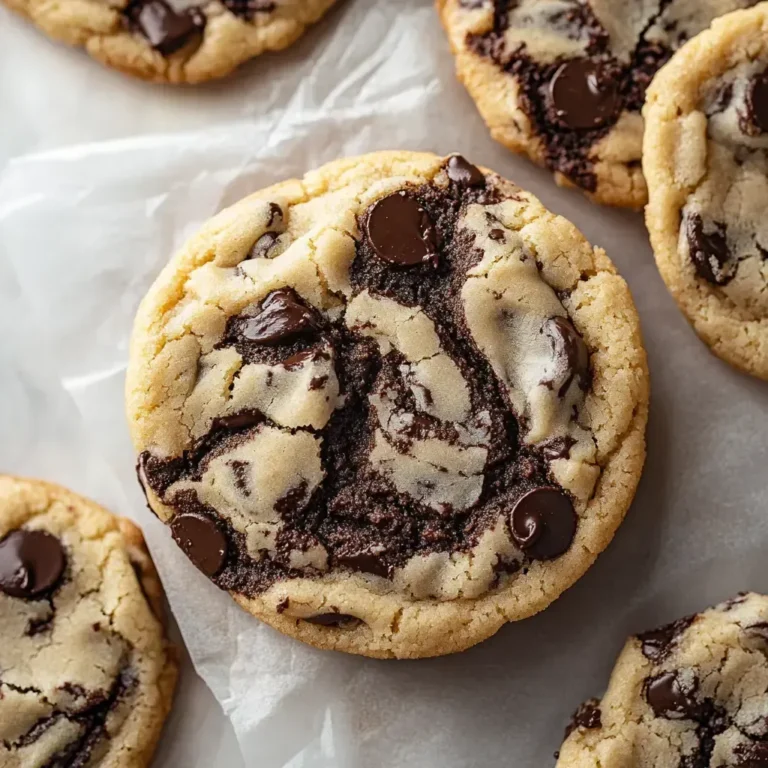 Decadent Chewy Marble Chocolate Chip Cookie Recipe