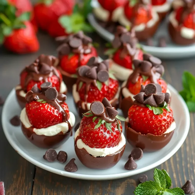 Decadent Chocolate Cheesecake Stuffed Strawberries