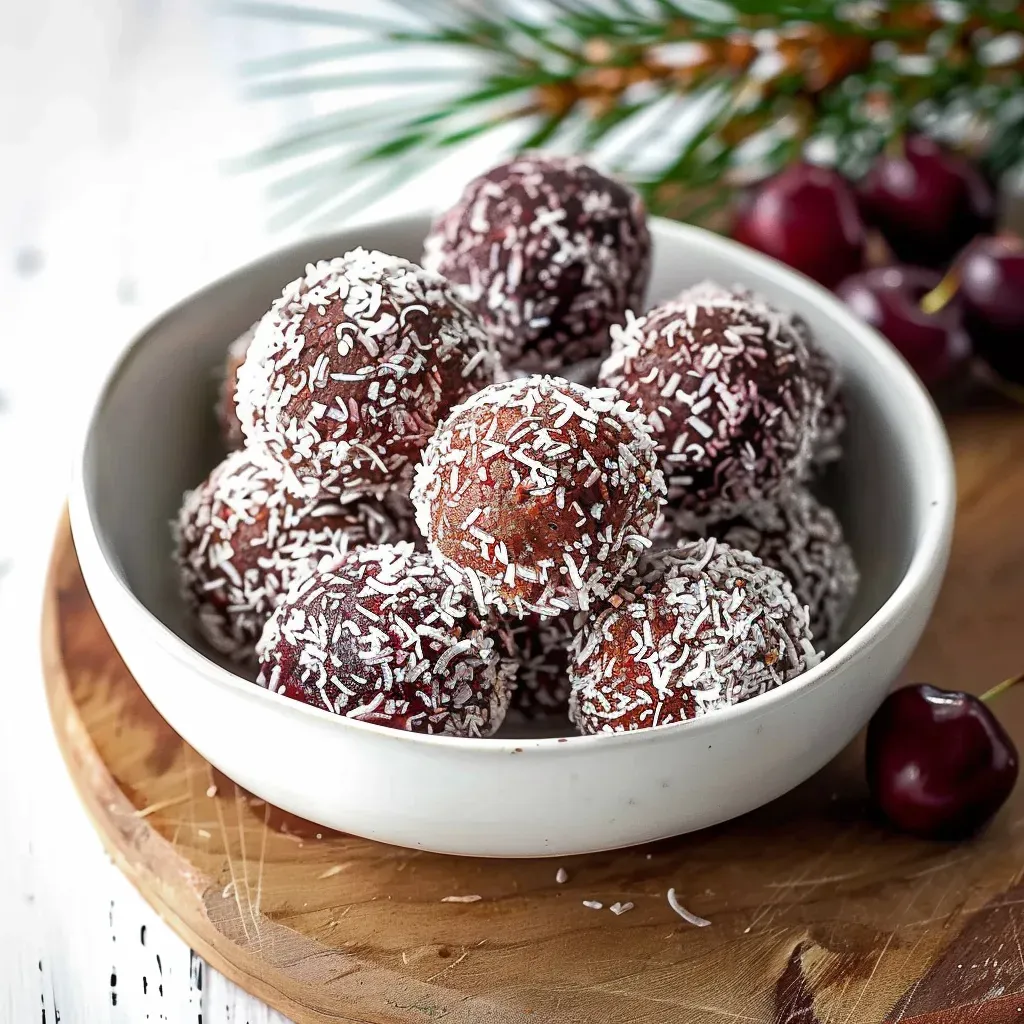 Decadent Chocolate Cherry Coconut Truffles
