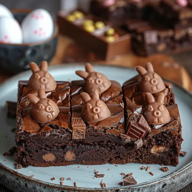 Decadent Gluten-Free Easter Bunny Brownies