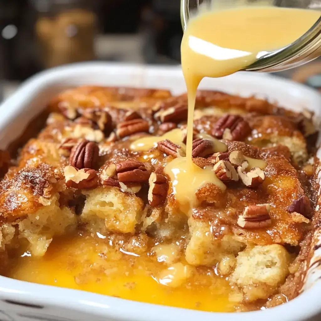 Decadent Hawaiian Roll Bread Pudding