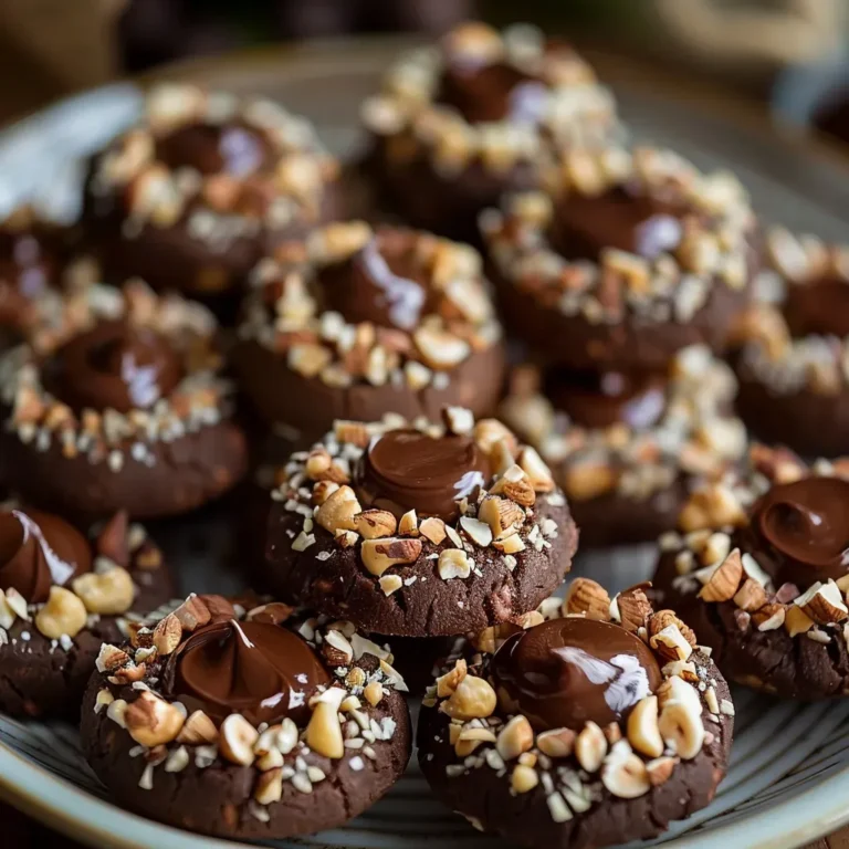 Decadent Hazelnut Chocolate Thumbprint Cookies
