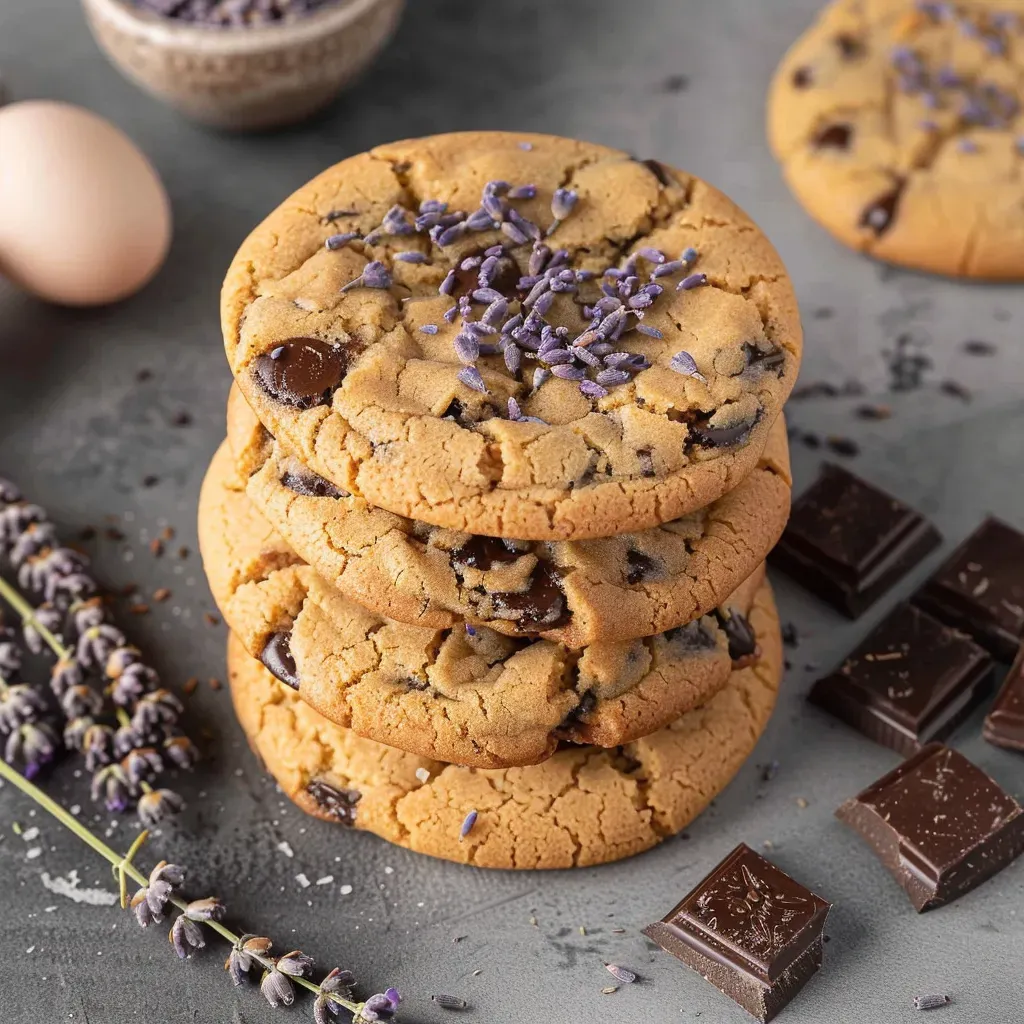 Decadent Lavender Infused Chocolate Chip Cookies