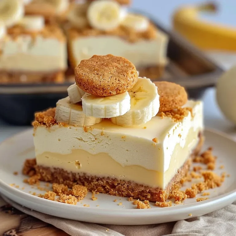 Decadent No Bake Banana Pudding Cheesecake Bars