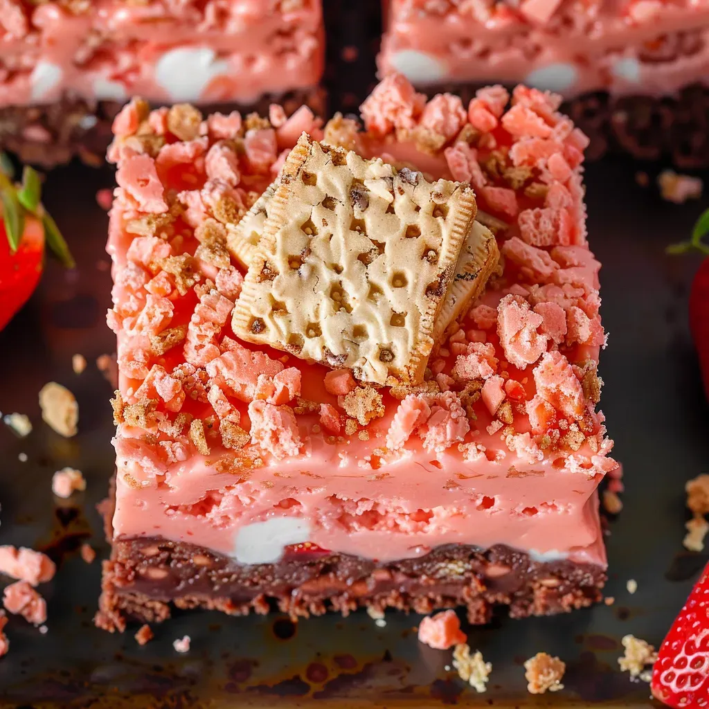 Decadent Strawberry Crunch Brownies Recipe
