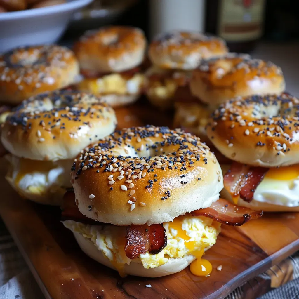 Delicious Bagel Breakfast Sliders Recipe