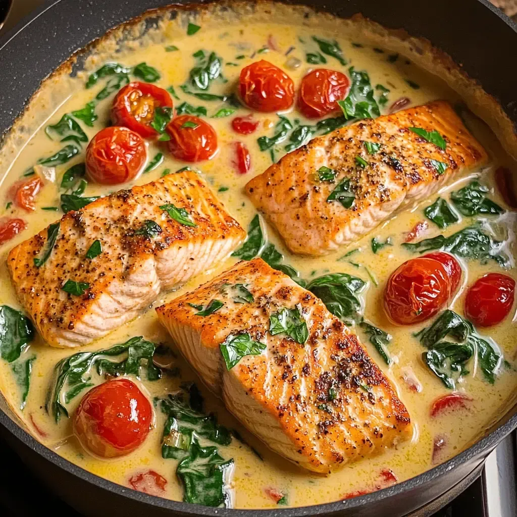 Delicious Creamy Tuscan Salmon Recipe