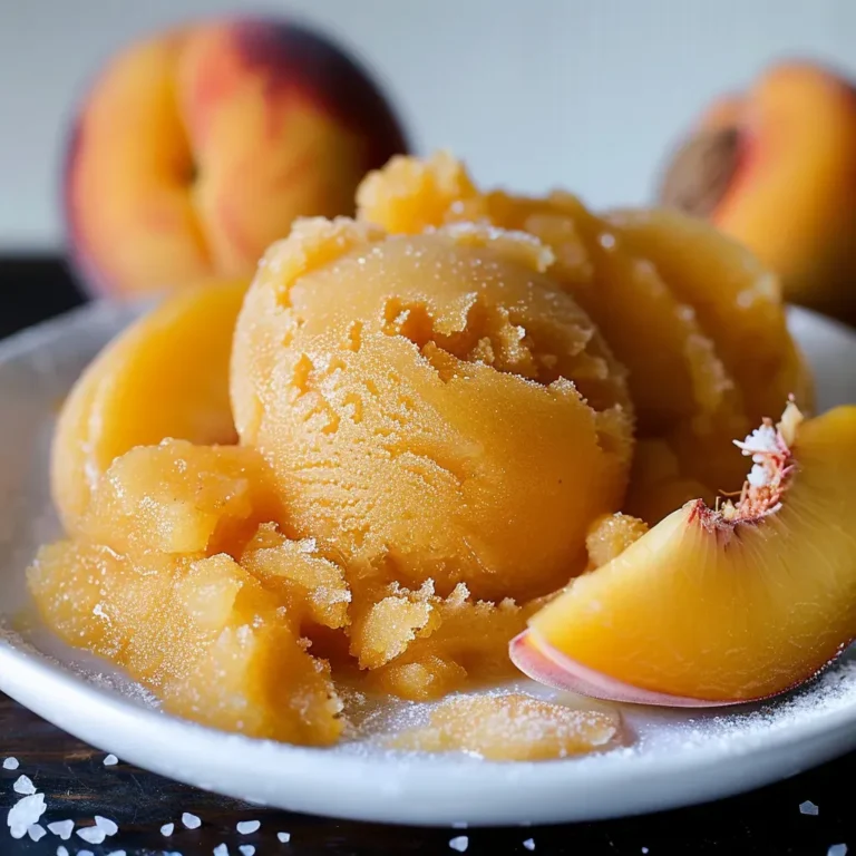 Delicious Homemade Peach Sorbet without Ice Cream Maker