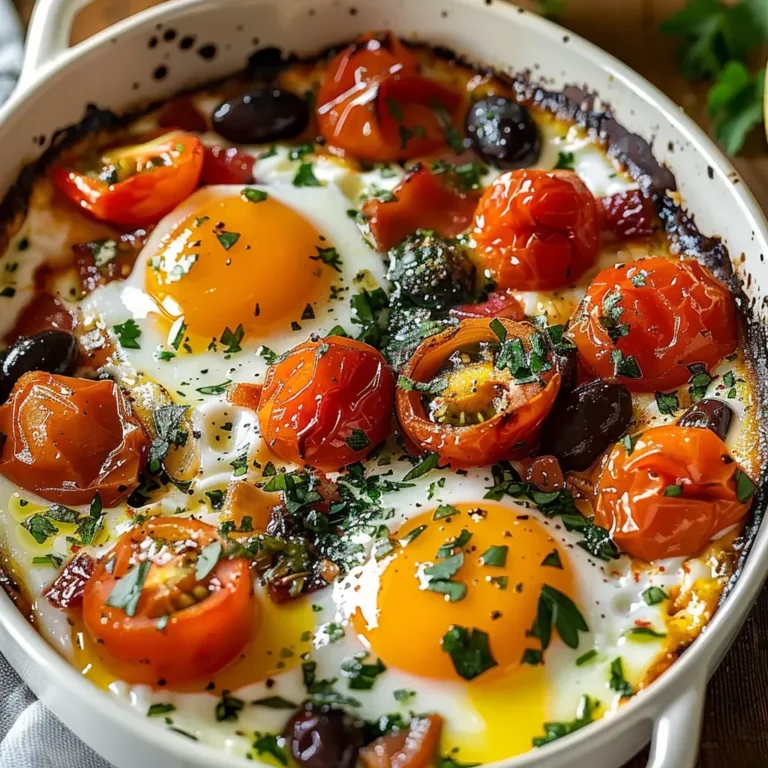 Delicious Mediterranean Baked Feta Eggs Recipe