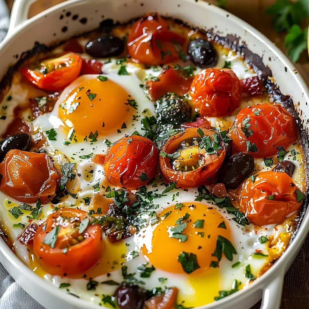 Delicious Mediterranean Baked Feta Eggs Recipe