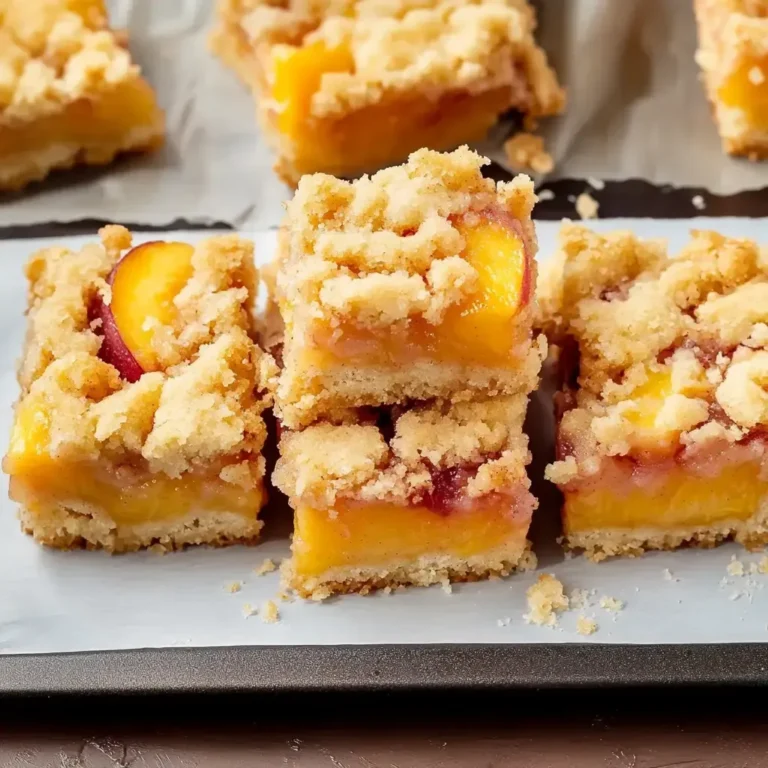 Delicious Peach Crumb Bars Recipe