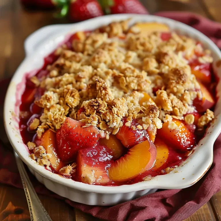 Delicious Strawberry Peach Crisp: A Sweet and Tangy Dessert