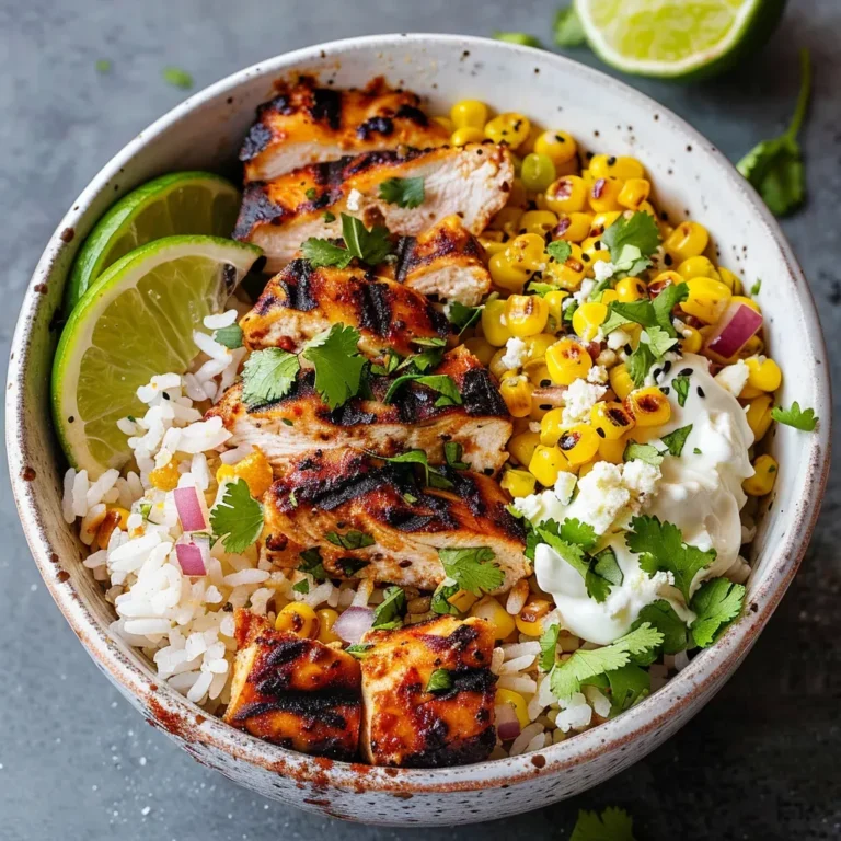 Delicious Street Corn Chicken Rice Bowl