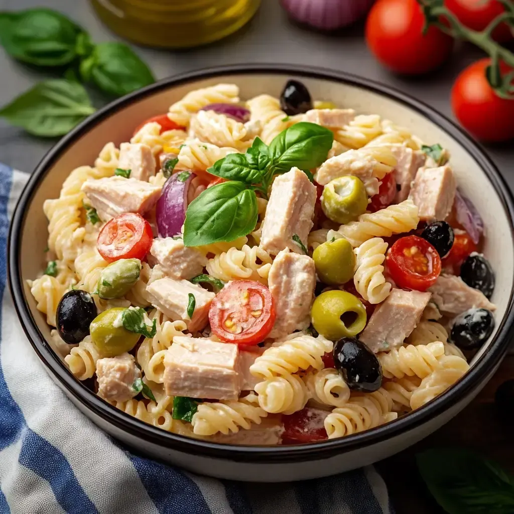 Delicious Tuna Pasta Salad Recipe - No Mayo Variant