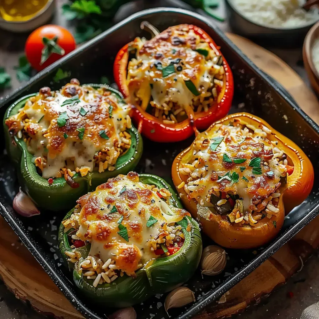 Delicious Vegetarian Stuffed Bell Peppers