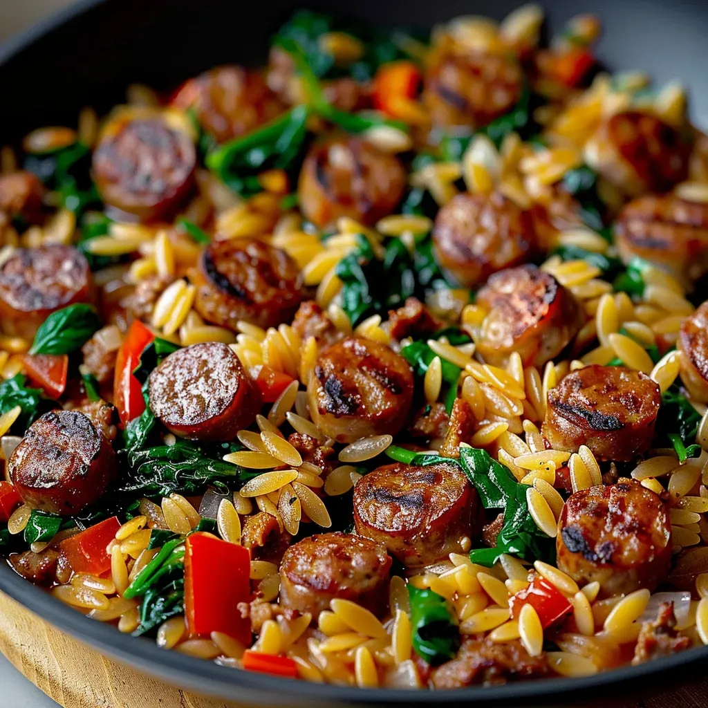Easy One-Pan Italian Sausage Orzo Recipe