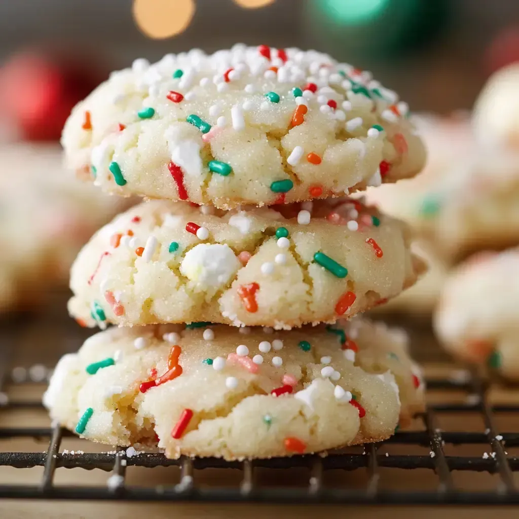 Festive Gooey Butter Christmas Cookies