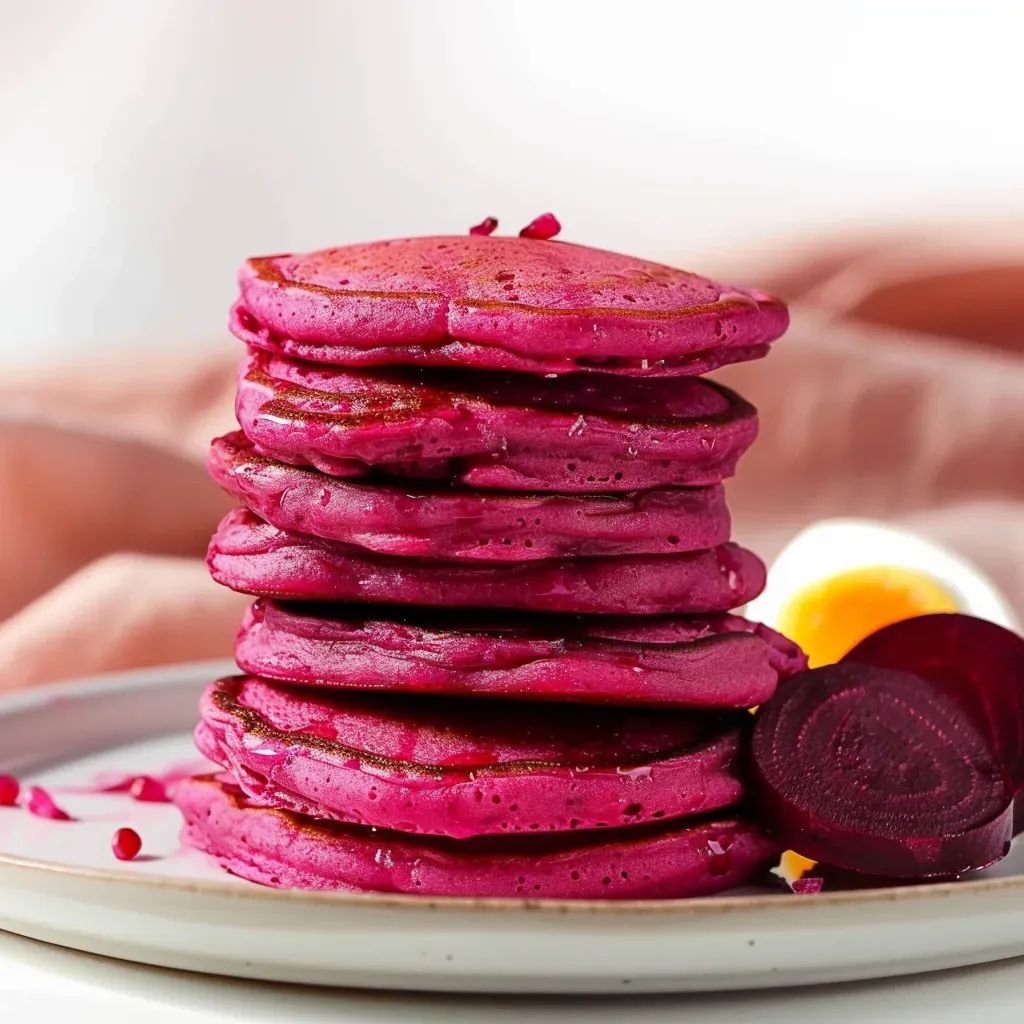 Fluffy Pink Beet Pancakes Recipe