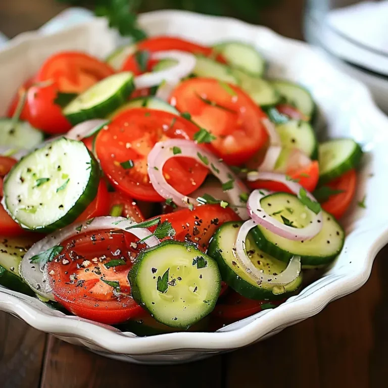 Fresh Tomato Cucumber Onion Salad Recipe