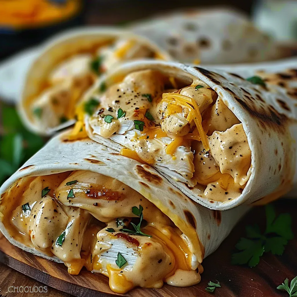 Garlic Chicken Wraps: Cheesy and Delicious Recipe