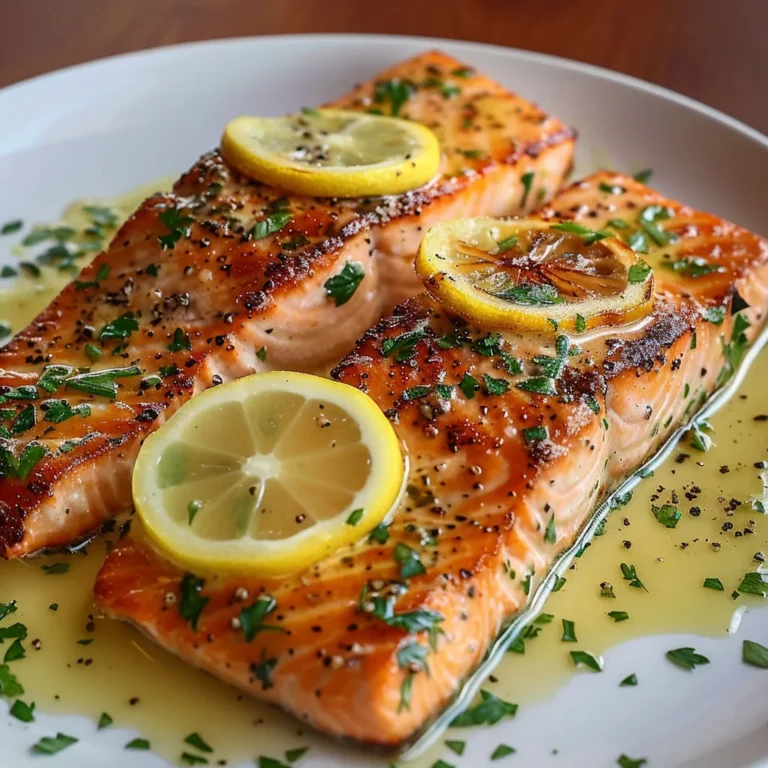 Garlic Lemon Butter Salmon Recipe