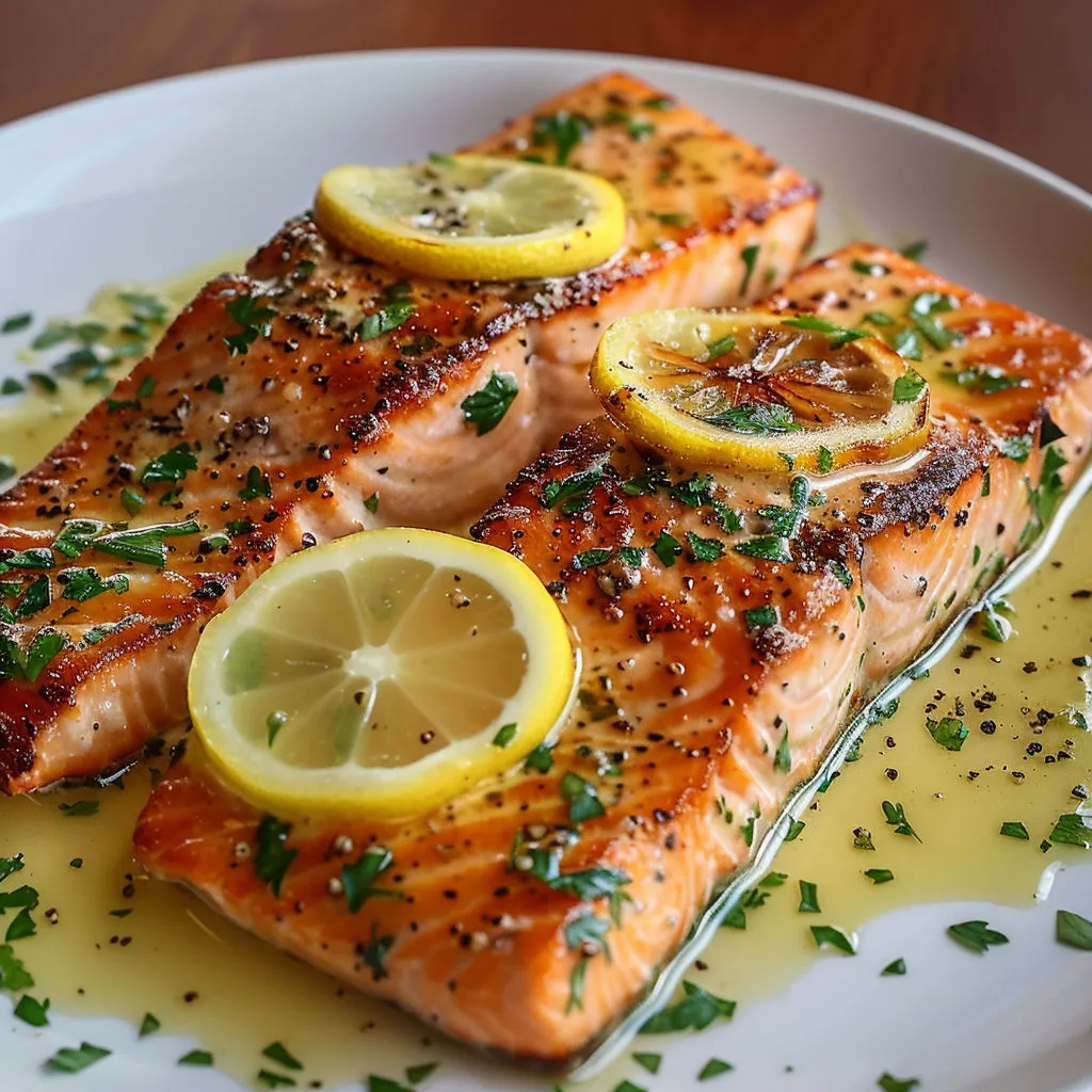 Garlic Lemon Butter Salmon Recipe