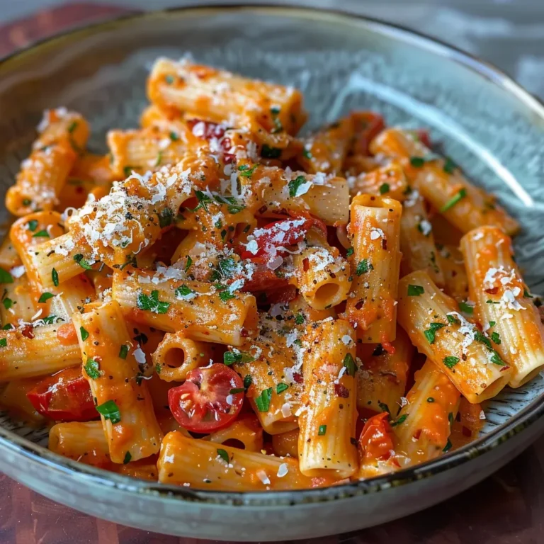 Garlic Tomato Pasta with Creamy Sauce