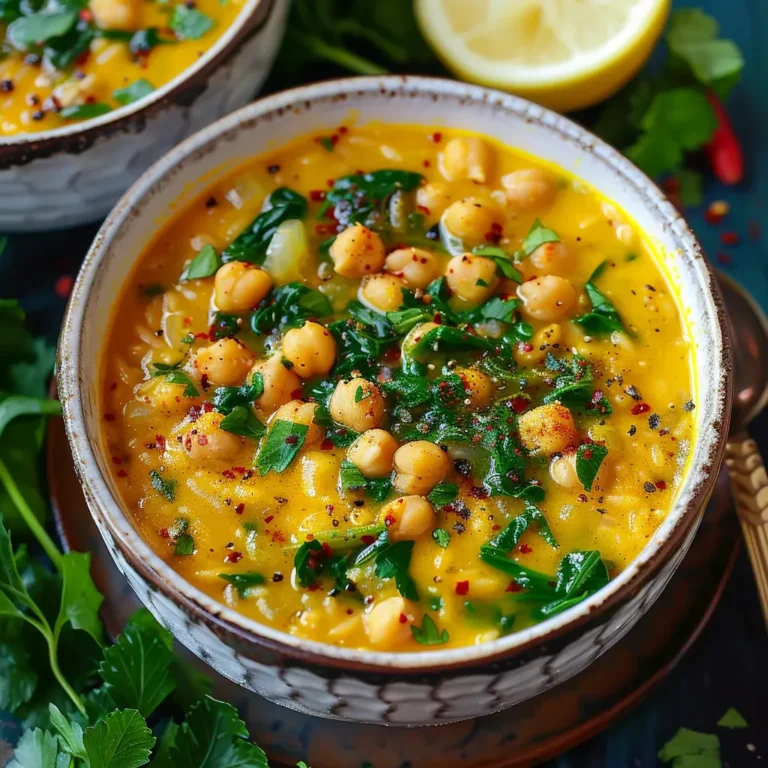 Golden Turmeric Chickpea Soup Recipe